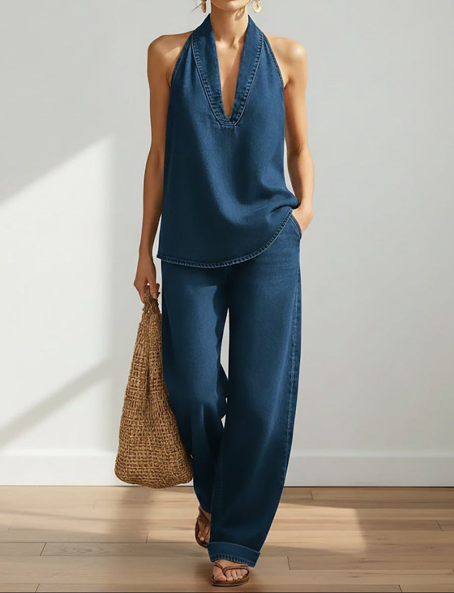 Ivy | Set Gemellare Denim Effetto Vintage Lavato Morbido