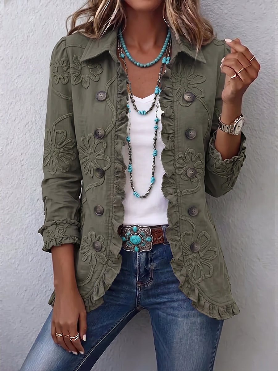 CASILDA | Chaqueta bordada con volantes