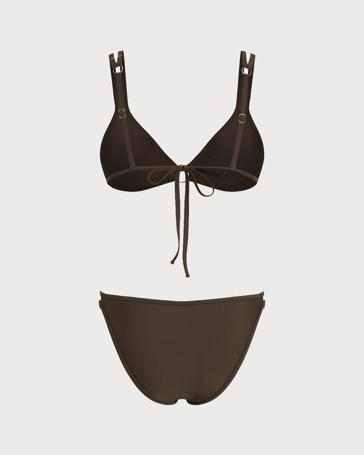 Coffee Triangle O-Ring Bikini Set