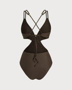 Coffee X Cross One Piece Swimwear