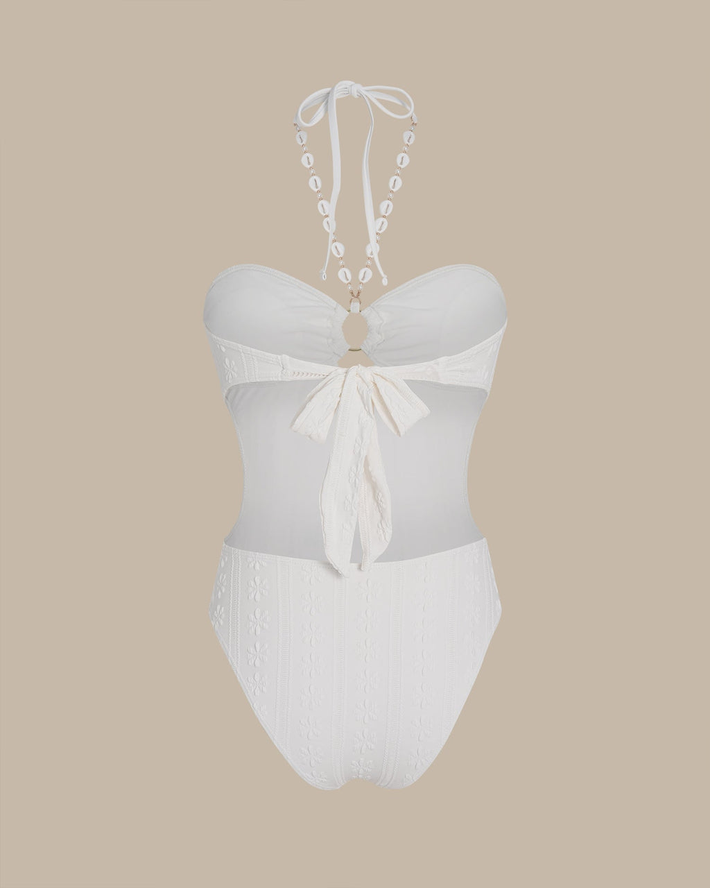 White Halter O-Ring One Piece