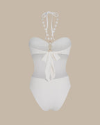 White Halter O-Ring One Piece