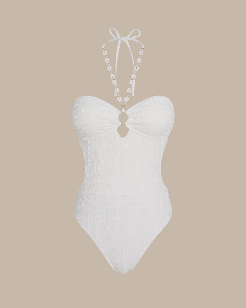 White Halter O-Ring One Piece