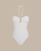 White Halter O-Ring One Piece