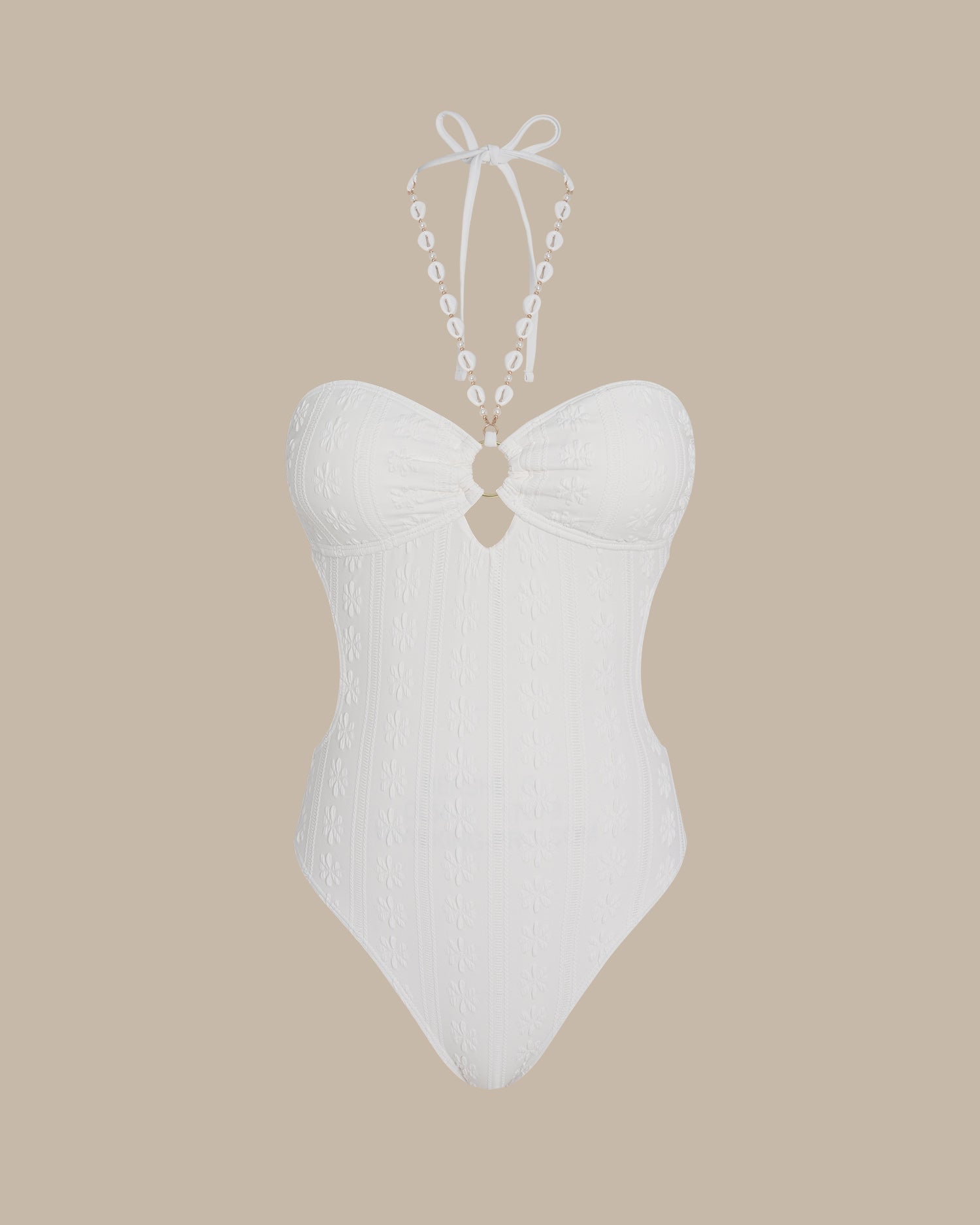 White Halter O-Ring One Piece