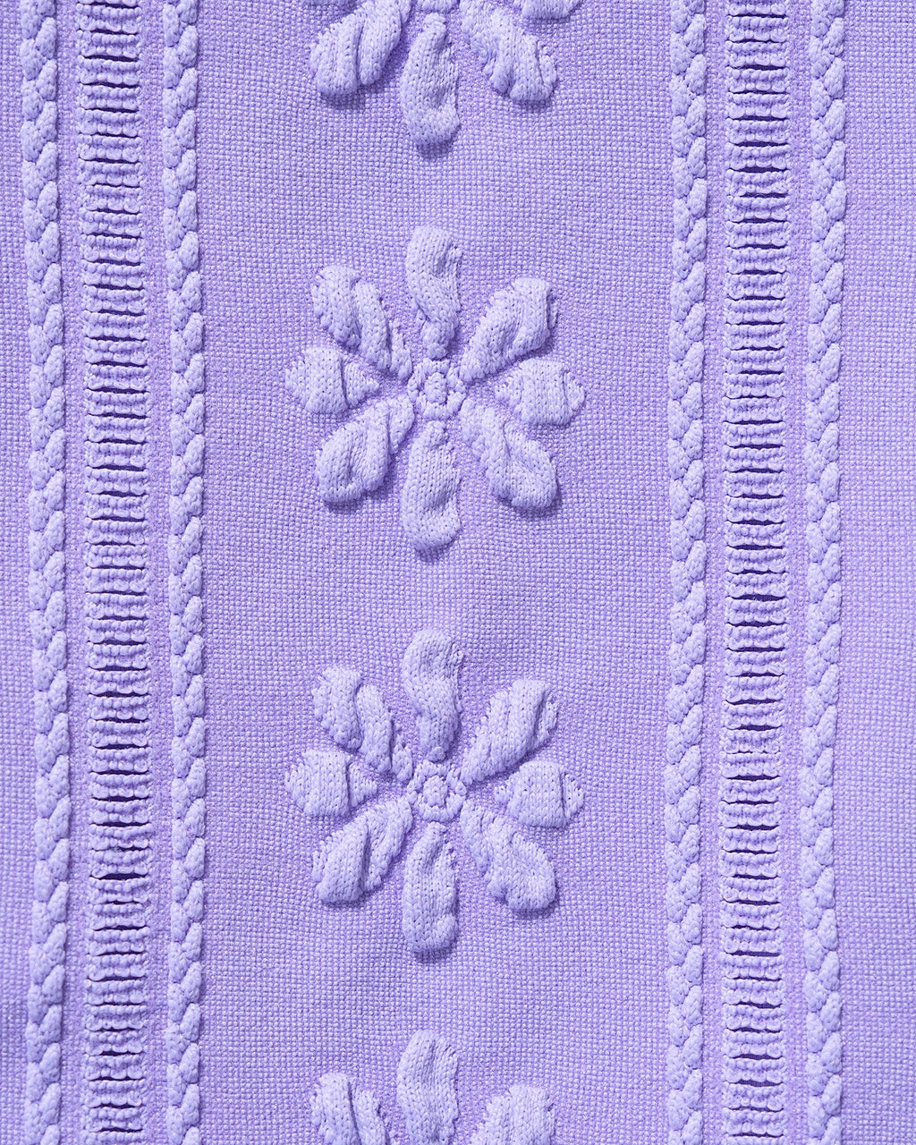 EMMA | Conjunto de bikini morado con cuello en U y estampado floral, con cordón ajustable