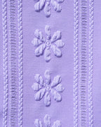 EMMA | Conjunto de bikini morado con cuello en U y estampado floral, con cordón ajustable