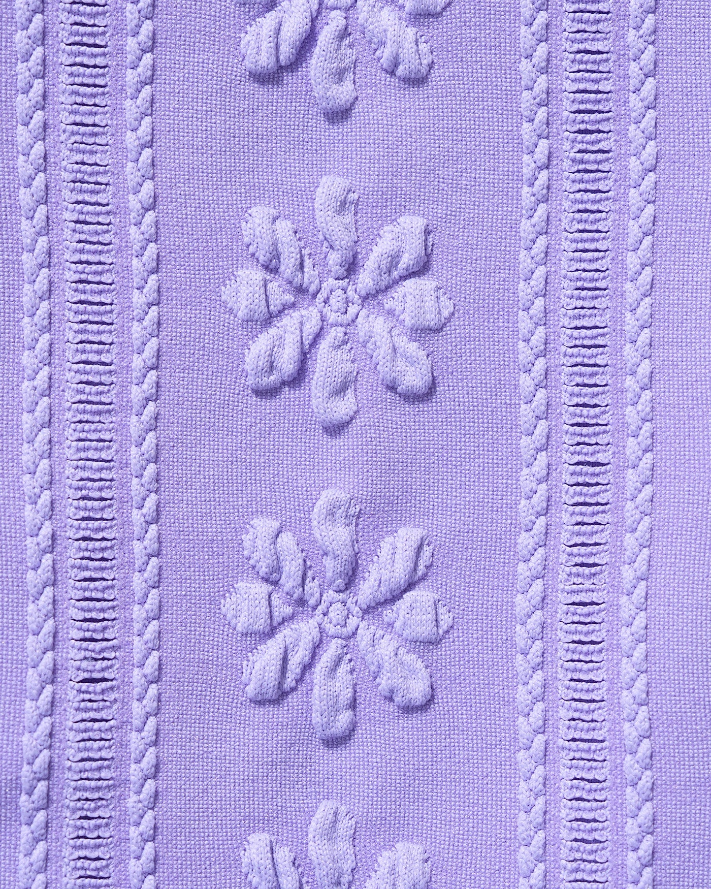 EMMA | Conjunto de bikini morado con cuello en U y estampado floral, con cordón ajustable