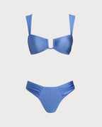 Blue Triangle High Stretch Bikini Set
