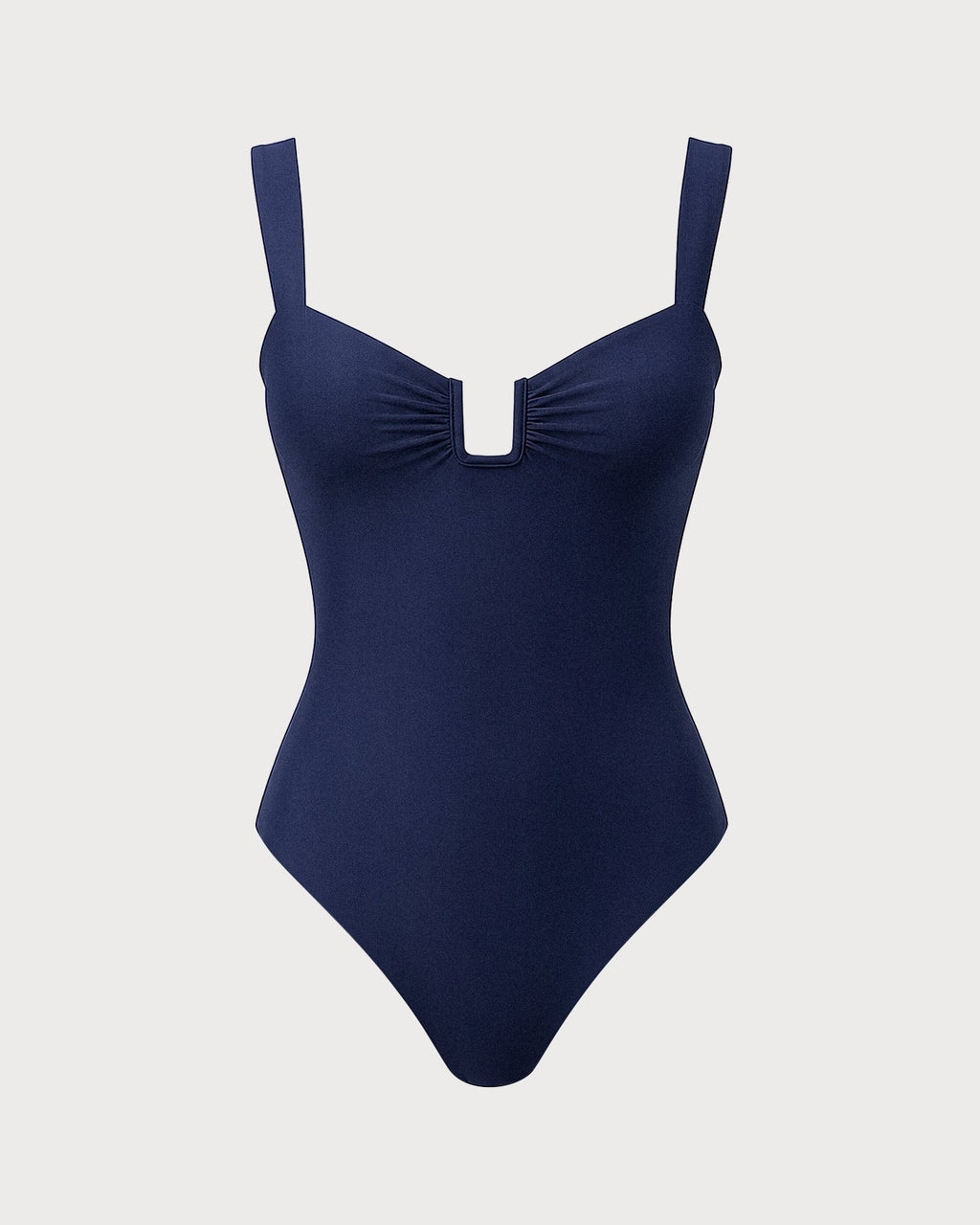 Blue Solid Triangle One Piece