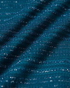 Blue Halter Sequins Drawstring Bikini Set