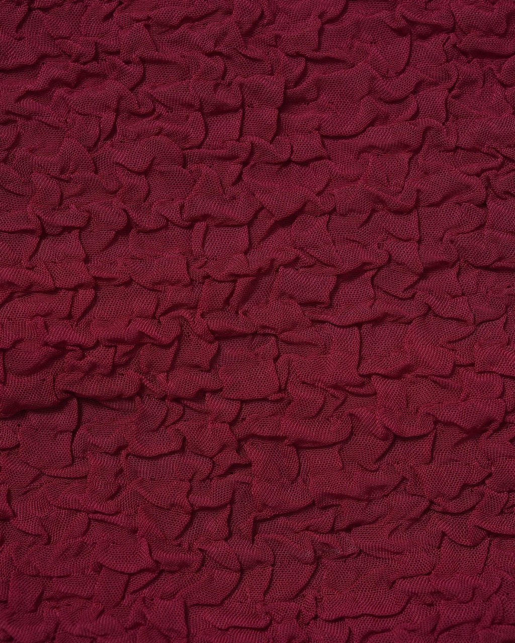 Wine Red Textured Drawstring Bikini Set