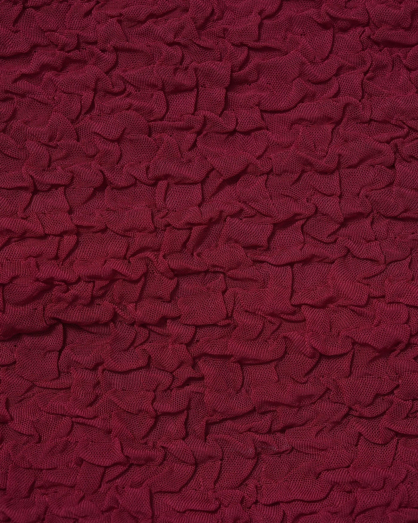 Wine Red Textured Drawstring Bikini Set