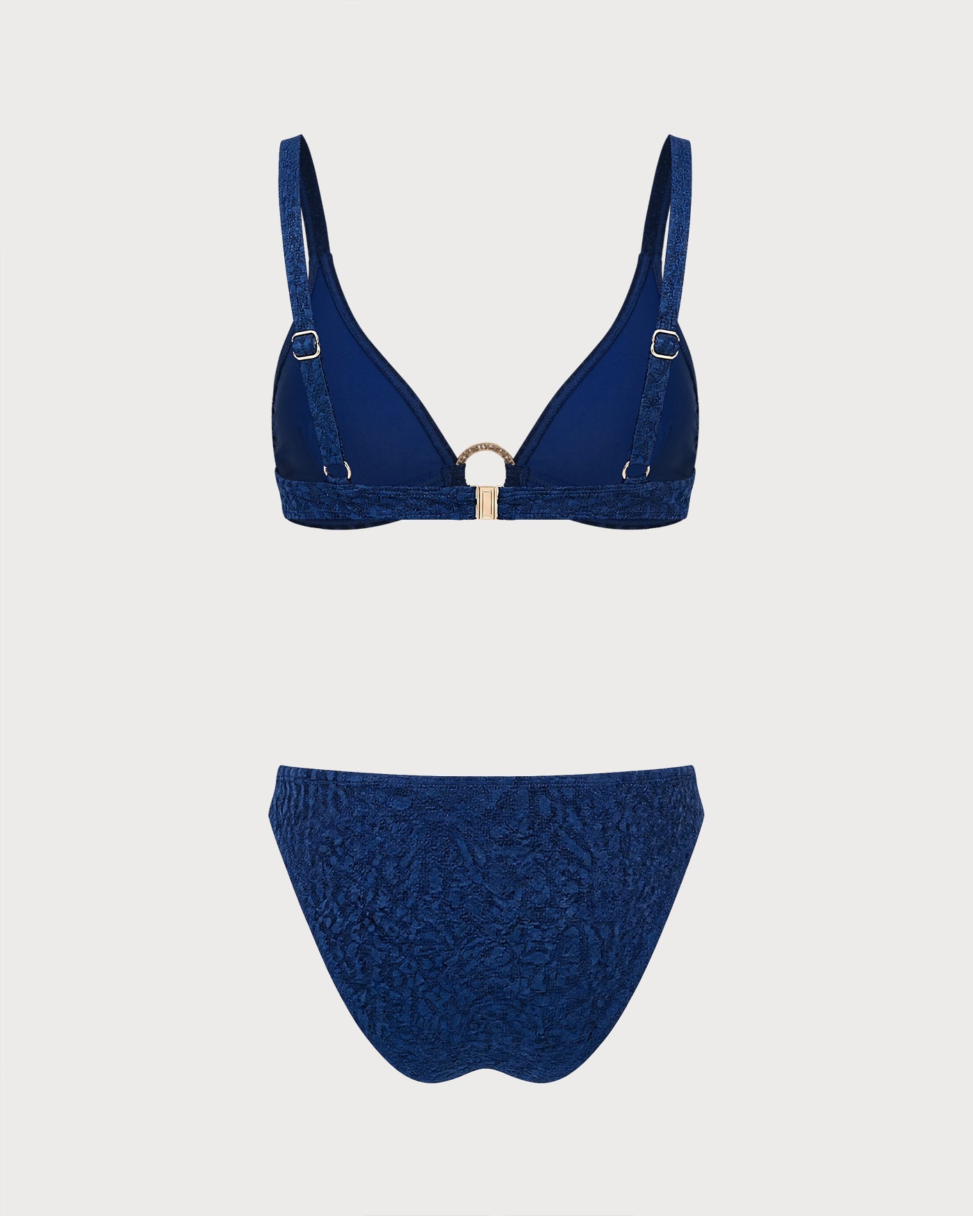 Blue O-Ring Triangle Bikini Set